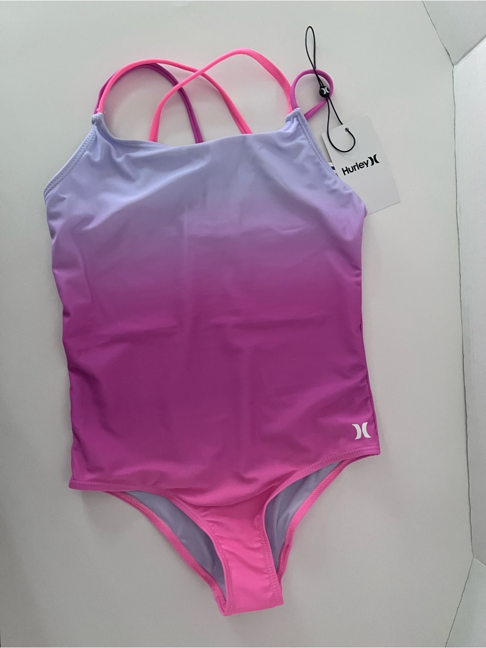 Hurley Girls Pink to Lavender Ombre One-Piece Swimsuit